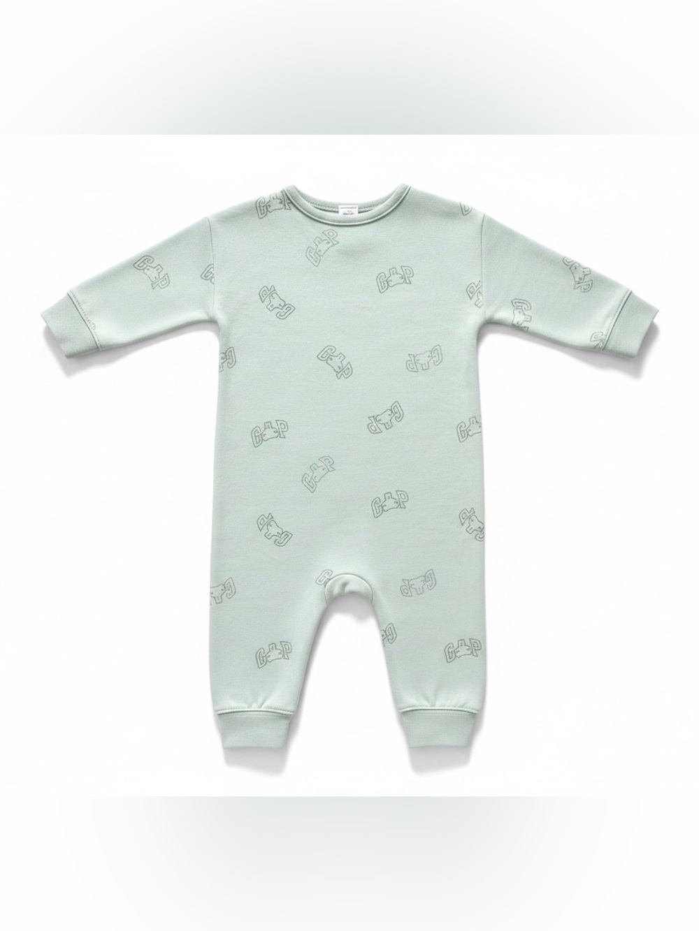 GAP Green Logo Print Baby One-Piece Romper 3-6 months - Picture 2 of 2